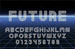 English futuristic designer alphabet Font Download