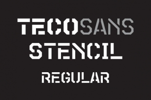 Teco Sans Stencil Regular Font Download
