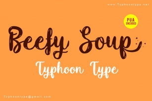 Beefy Soup font Font Download