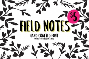 $5 Field Notes HandCrafted Font Download