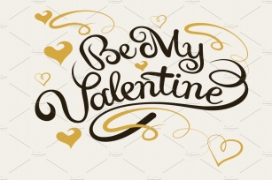 Valentine. Lettering Design Vector Font Download
