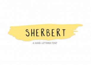 Sherbert, A Hand-Lettered Font Download