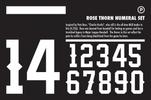 Rose Thorn Numeral Set Font Download