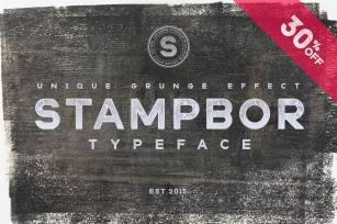 Stampbor Typeface 30% off Font Download