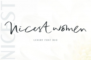 The Nicest Women // Duo Font Download