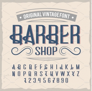 Vintage label typeface Barber Font Download