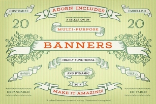 Adorn Banners Font Download