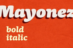 Mayonez bold italic Font Download