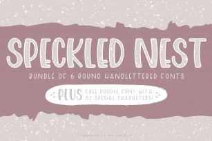Speckled Nest Family (Set of 6) Font Download