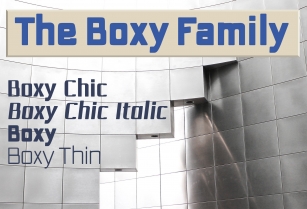 The Boxy squared sans family Font Download
