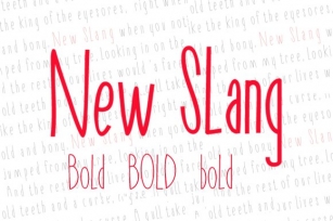 New Slang bold Font Download