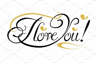 I Love You, lettering Font Download