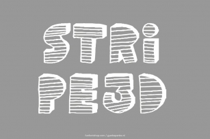 Stripe 3D handmade Font Download