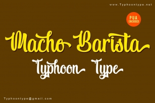 Macho Barista font Font Download