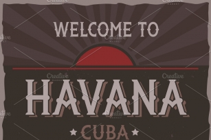 Vintage label typeface Havana Font Download