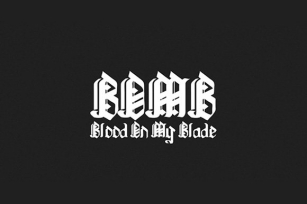 Blood On My Blade font Font Download