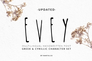 EVEY Greek Cyrillic handwritten Font Download