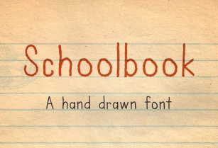 Schoolbook — A hand drawn font Font Download