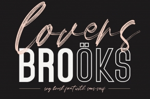 Lovers Brooks SVG Brush Sans Font Download