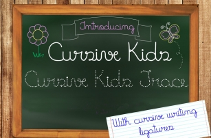 Fonts Cursive Kids and Cursive Trace Font Download