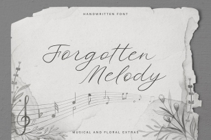 Forgotten Melody + EXTRAS Font Download