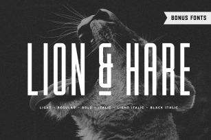 Lion  Hare + Bonus! Font Download