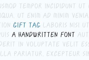 Gift Tag — A handwritten font Font Download