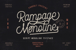 Rampage Monoline Script Font Download