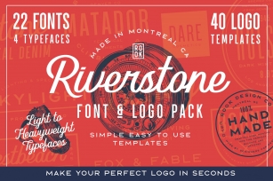 Riverstone  Logo Template Pack Font Download