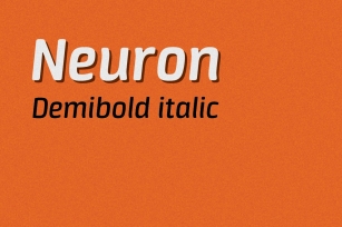 Neuron demibold italic Font Download