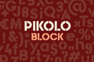 Pikolo Block Font Download