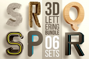 3D Lettering Mega Bundle Font Download