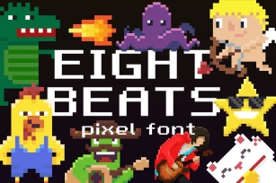 Eight Beats: pixel font Font Download