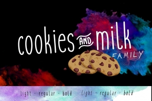 cookies and milk font family Font Download