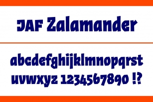 JAF Zalamander bold styles Font Download