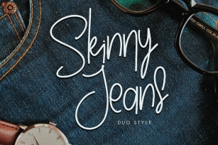 Skinny Jeans fashion logo font Font Download