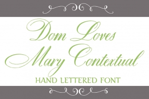 Dom Loves Mary Contextual Font Download