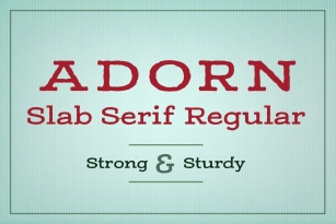 Adorn Slab Serif Font Download