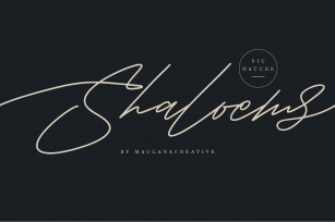 Shaloems Handwritten Signature Font Download