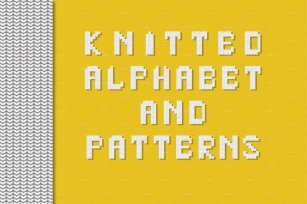 Knitted alphabet and patterns Font Download