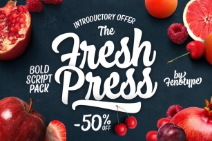 Fresh Press Intro offer -50% off! Font Download