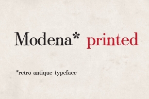 Modena_printed Font Download