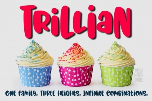 Trillian: 1 fun font, 3 heights! Font Download