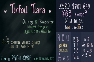 Tinfoil Tiara handwritten font Font Download