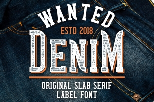 Wanted Denim layered font Font Download