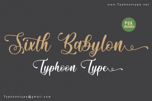 Sixth Babylon font Font Download