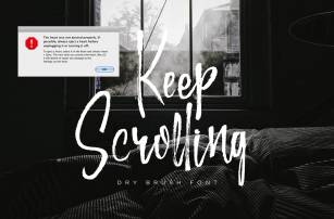 Keep Scrolling handwritten font Font Download