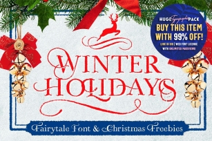 WINTER HOLIDAYS  Christmas Freebies Font Download