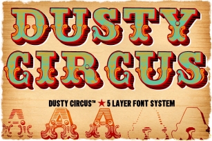 Dusty Circus 5 Layer System Font Download