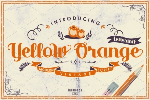 Yellow Orange L + Bonus Font Download